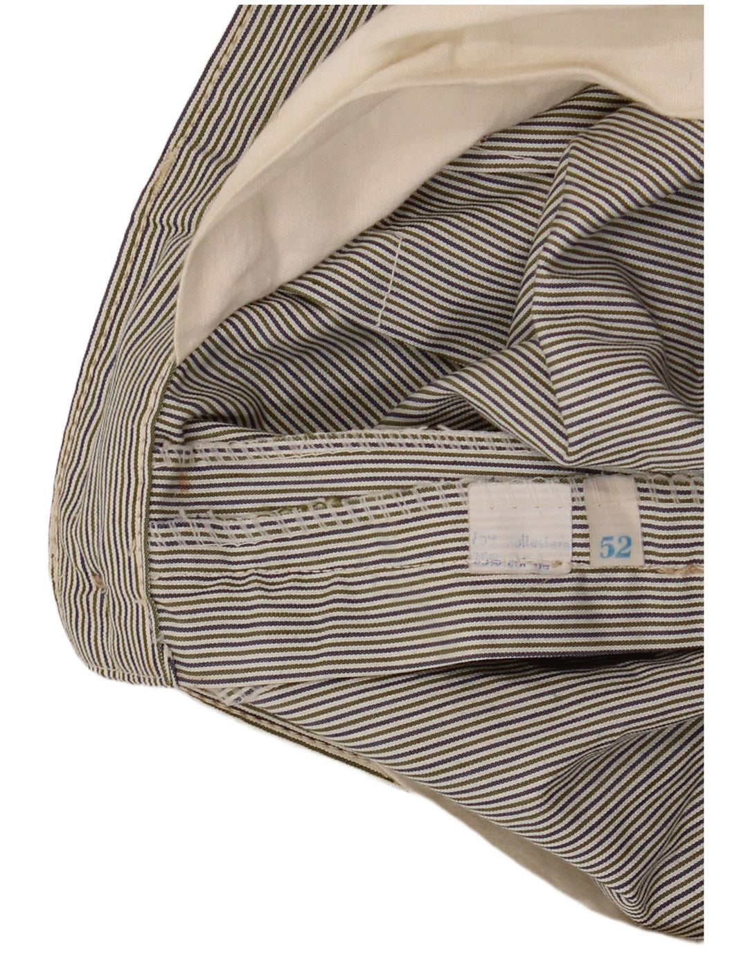 VINTAGE Pantalones cortos chinos pegados para hombre IT 52 XL W34 Pinstripe multicolor