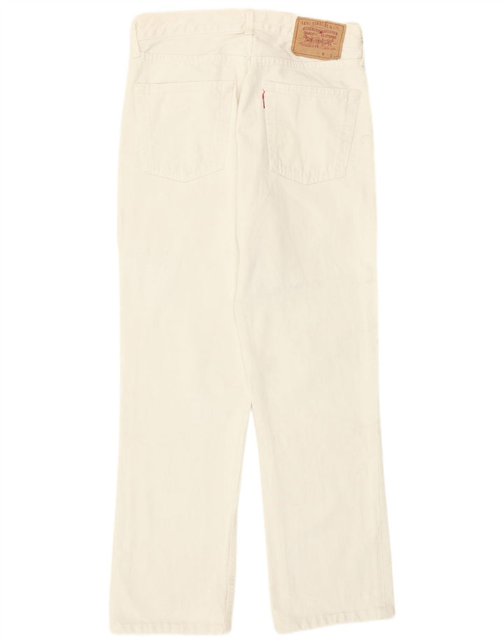 Levi's Vaqueros Rectos Mujer W31 L27 Algodón Blanco Roto