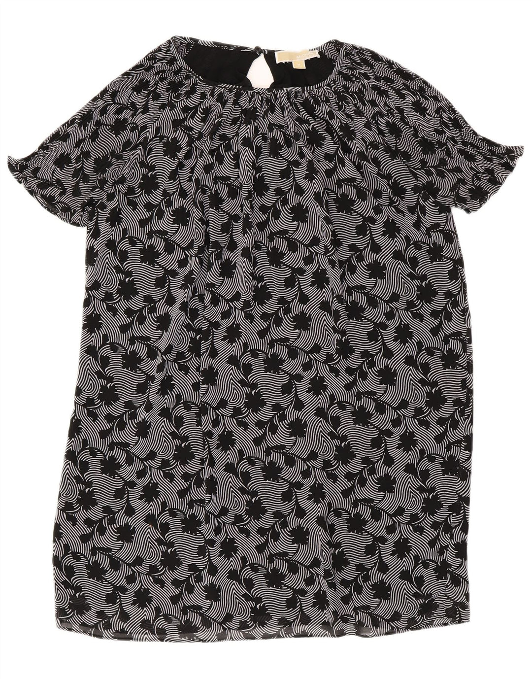 MICHAEL KORS Vestido recto extragrande para mujer UK 44 Mediano Negro Floral