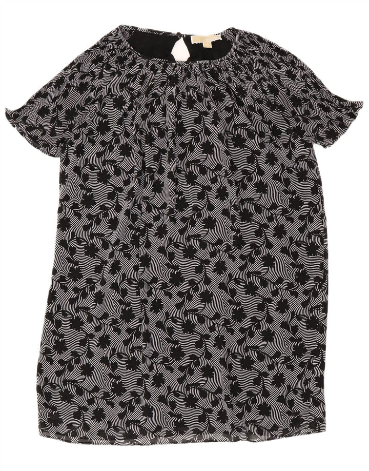 MICHAEL KORS Vestido recto extragrande para mujer UK 44 Mediano Negro Floral