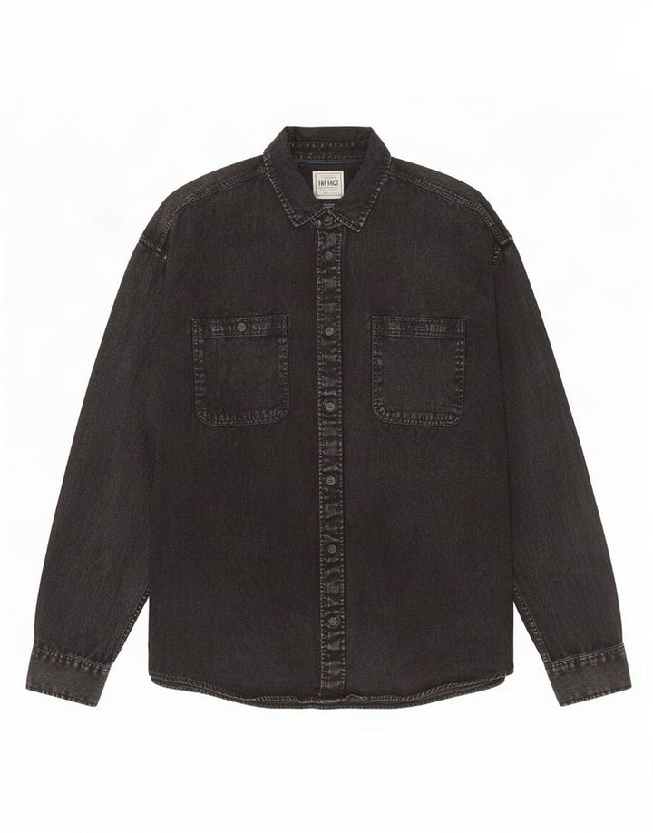 Camisa vaquera para hombre Fat Face Grande de algodón negro