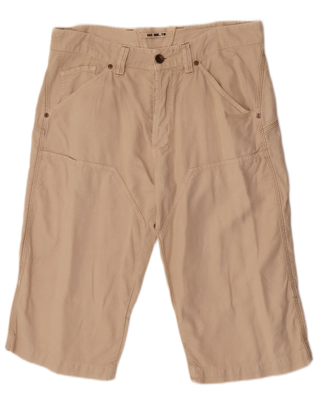 Pantalones cortos chinos Gas para hombre W33 Algodón beige medio