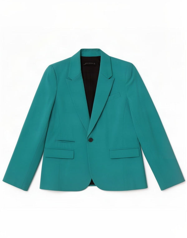 Zara Chaqueta Blazer De 1 Botón para Mujer UK 44 Grande Turquesa