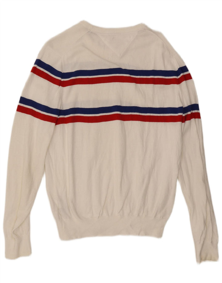 Tommy Hilfiger Jersey De Cuello Redondo Para Hombre Blanco Medio Colorblock