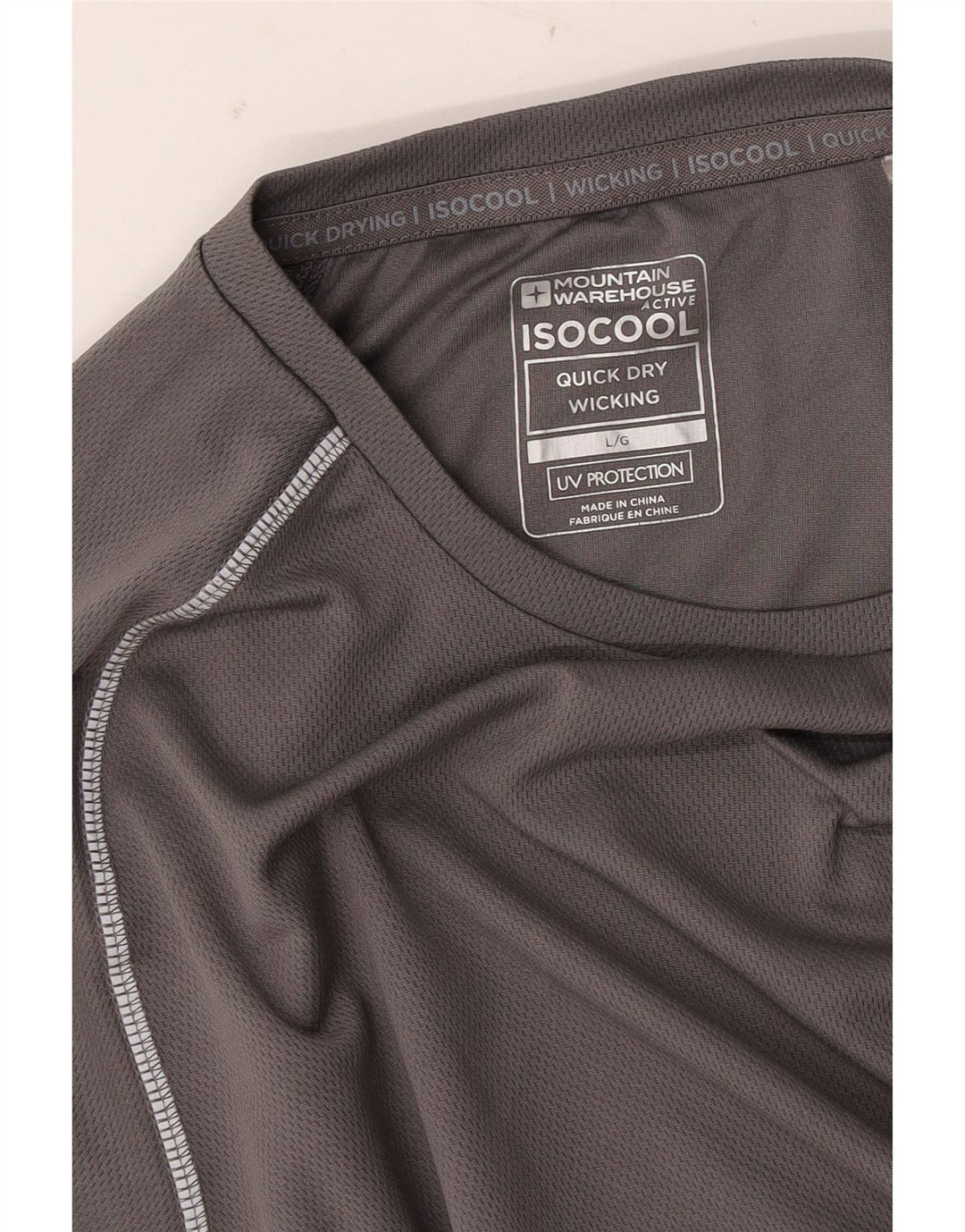 MOUNTAIN WAREHOUSE Camiseta IsoCool para hombre Top Grande Gris
