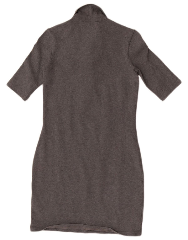 Lacoste Vestido polo ajustado para mujer Talla 32 XS Algodón moteado gris