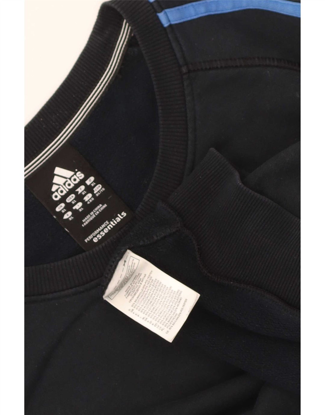Adidas Hombre Sudadera Jumper XL Negro Algodón