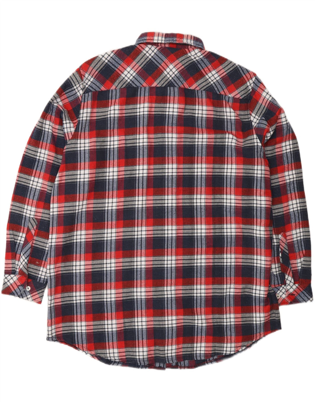 REWARD Camisa de franela para hombre UK 39/40 Medium Red Check Cotton