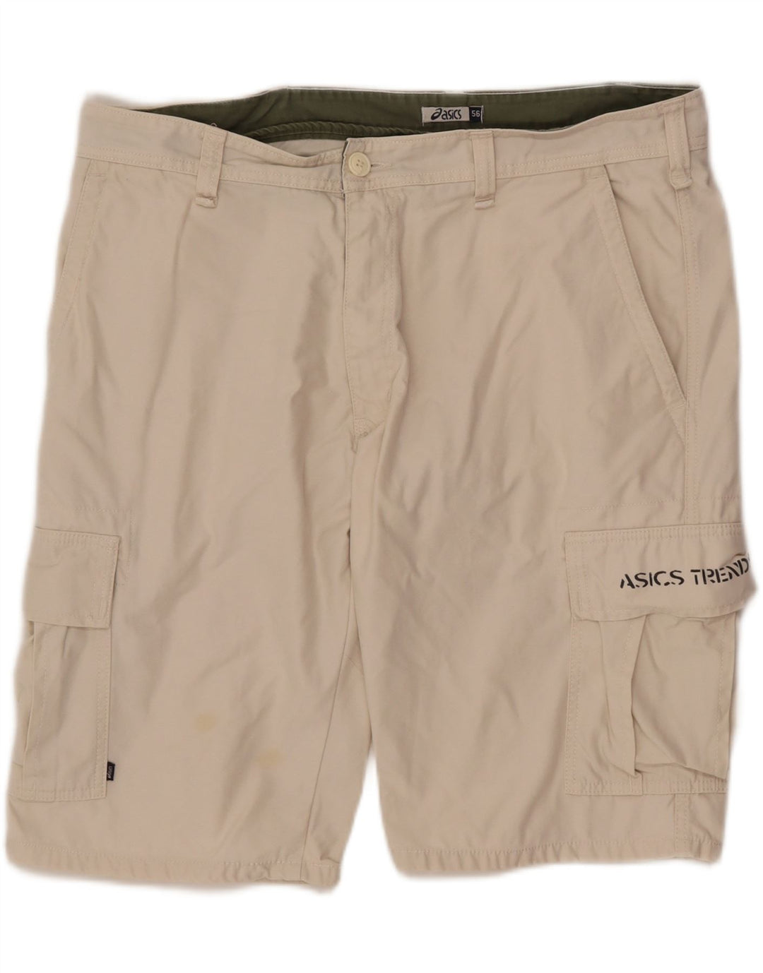 Asics Pantalones cortos cargo para hombre IT 56 3XL W40 Algodón beige