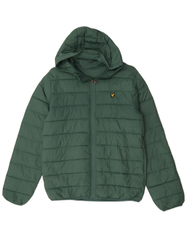 Lyle & Scott Chaqueta acolchada con capucha para niño 15-16 años Poliamida verde