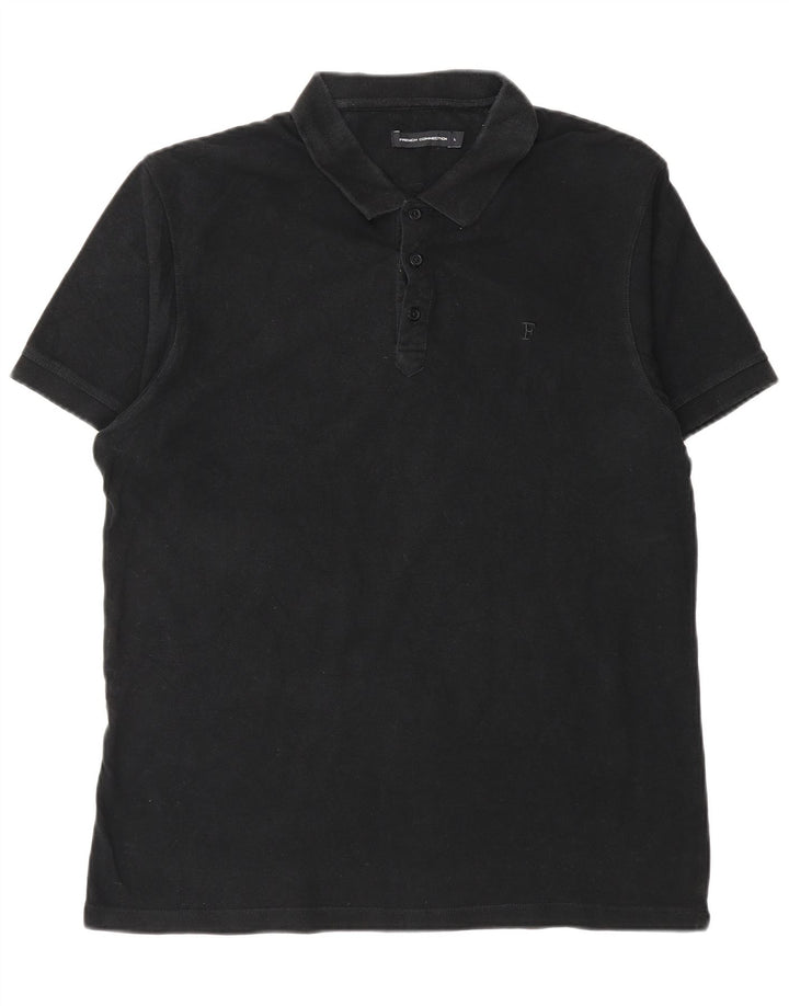 French Connection Polo para Hombre Grande Negro