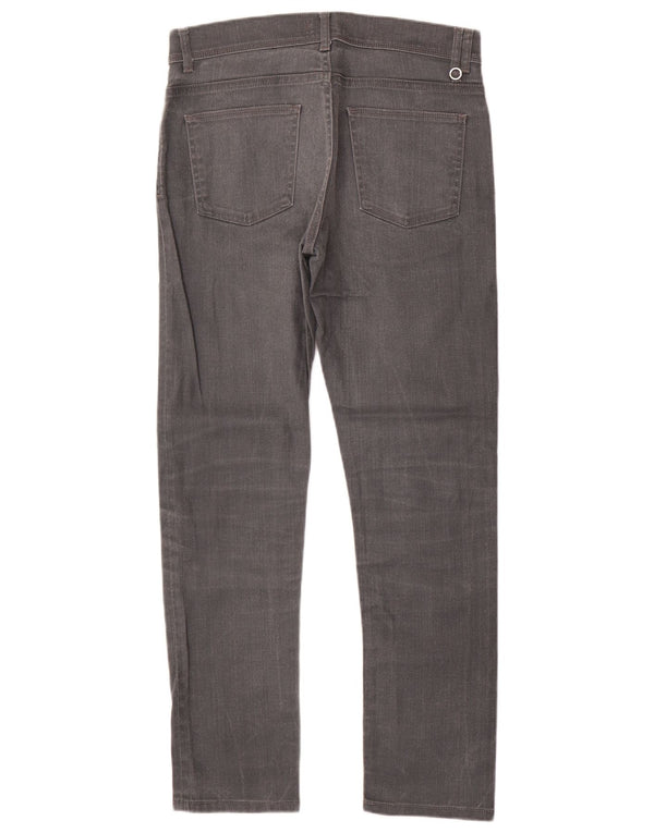 Zara Mens Slim Jeans EU 42 Large W32 L30 Gris Algodón