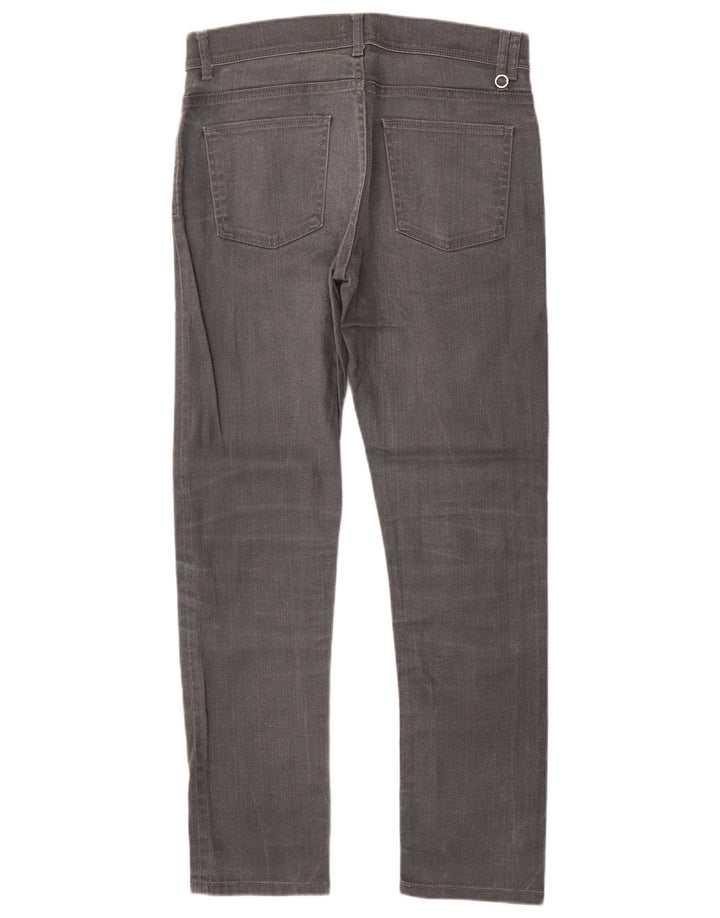 Zara Mens Slim Jeans EU 42 Large W32 L30 Gris Algodón