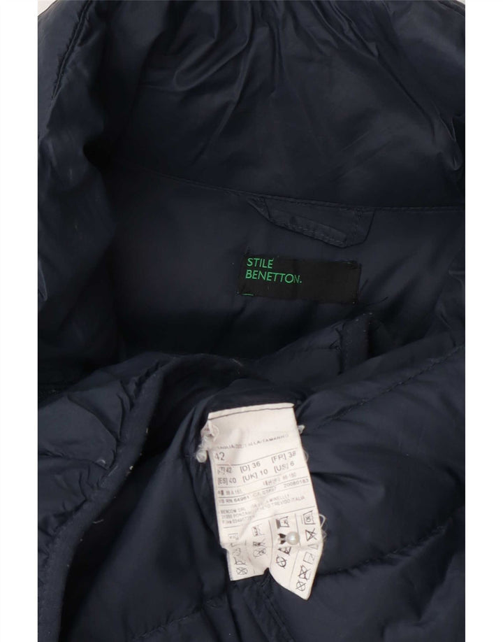 Benetton Chaqueta Acolchada Mujer UK 40 Small Azul Marino
