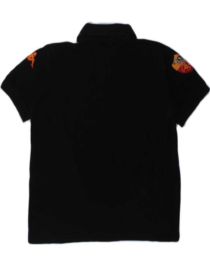 KAPPA Boys Polo Shirt 7-8 Years Black Cotton | Vintage Kappa | Thrift | Second-Hand Kappa | Used Clothing | Messina Hembry 