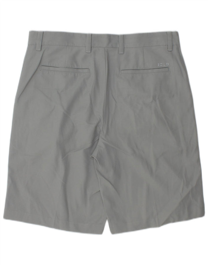 IZOD Pantalones cortos chinos para hombre W32 Poliéster gris medio