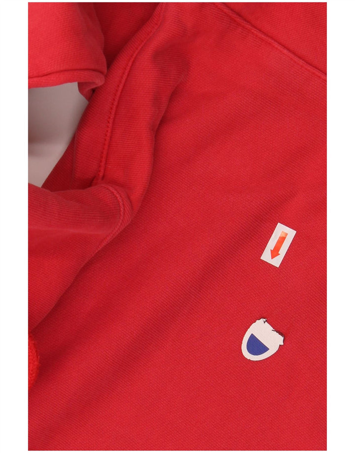 CHAMPION Jersey con capucha gráfica para hombre, talla grande, rojo
