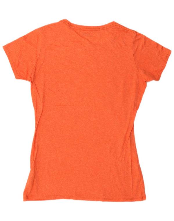 Columbia Camiseta gráfica para mujer Top UK 10 Small Orange Paisley Cotton