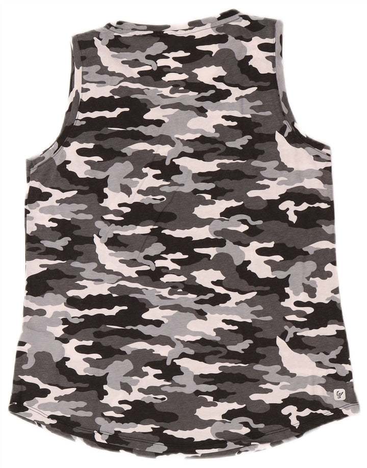 Freddy Camiseta sin mangas gráfica para mujer UK 42 Algodón de camuflaje gris medio