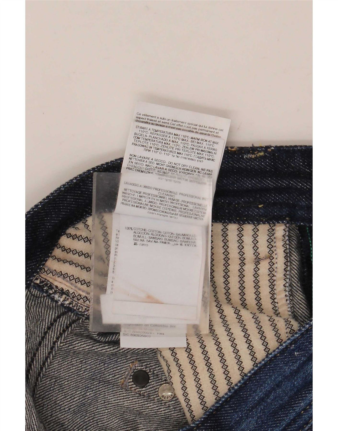Replay Vaqueros rectos Rob para hombre W29 L30 Algodón azul