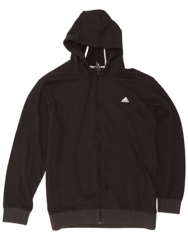 Adidas Mens Climalite Zip Sudadera con capucha suéter 2XL Negro Poliéster