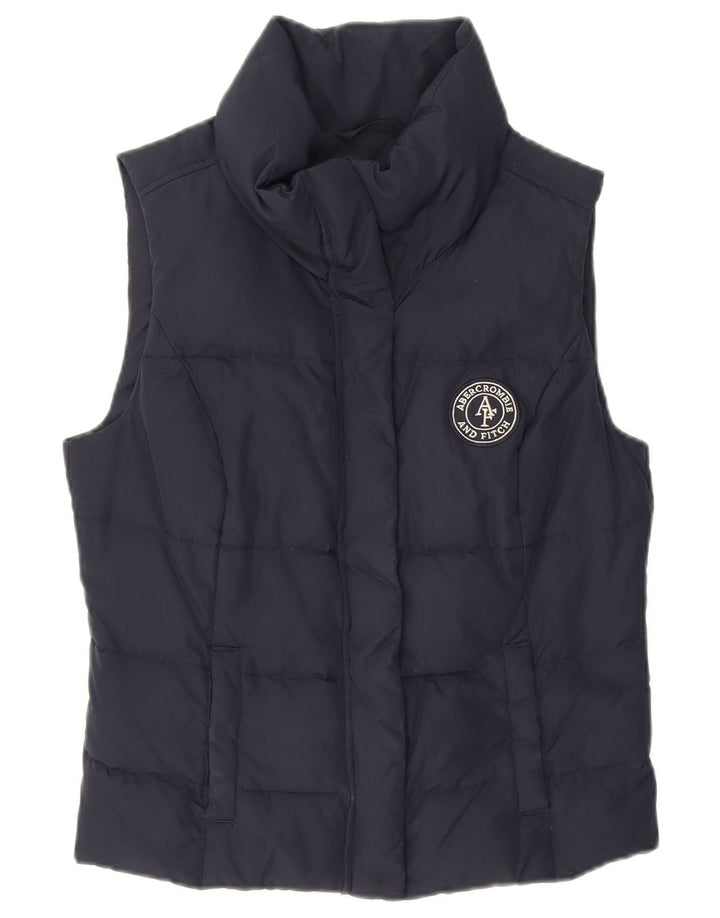 Abercrombie & Fitch Chaleco acolchado para mujer UK 42 Medio Azul marino Poliéster