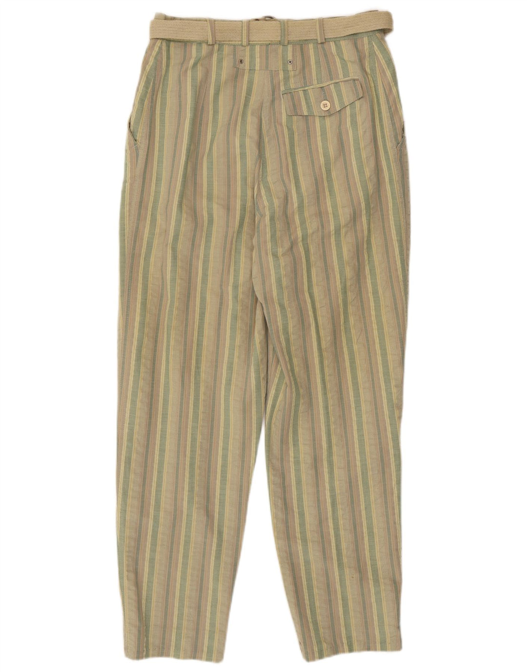 VINTAGE Pantalón chino para mujer IT 36 XS W26 L28 Rayas multicolores