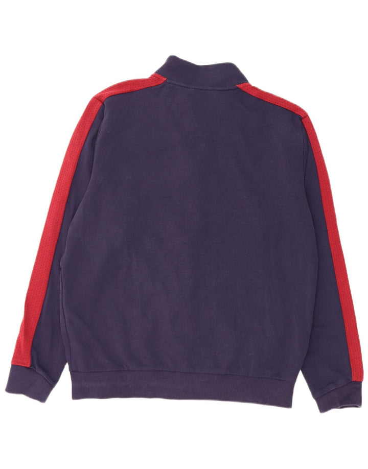 Puma Chaqueta de chándal para hombre de algodón color block en azul marino mediano