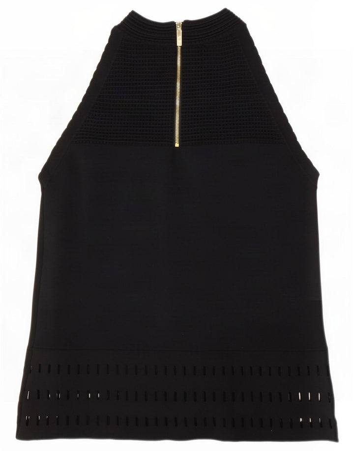Blusa para mujer Ted Baker Talla 2 Pequeña Viscosa negra