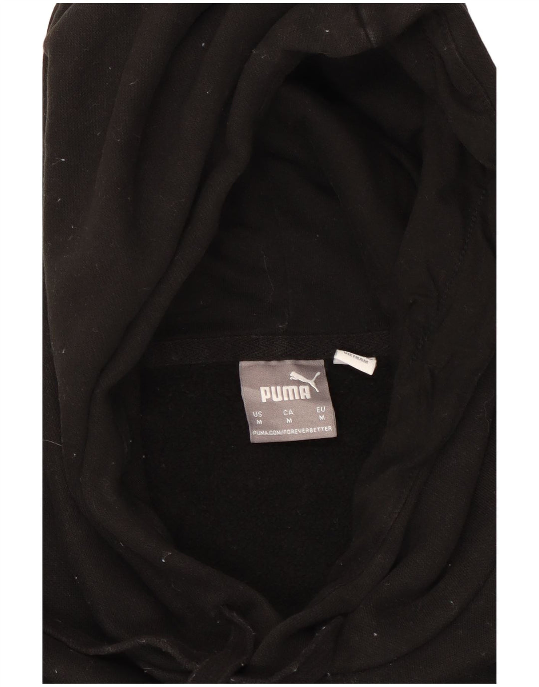 PUMA Jersey con capucha gráfica para hombre Algodón negro mediano