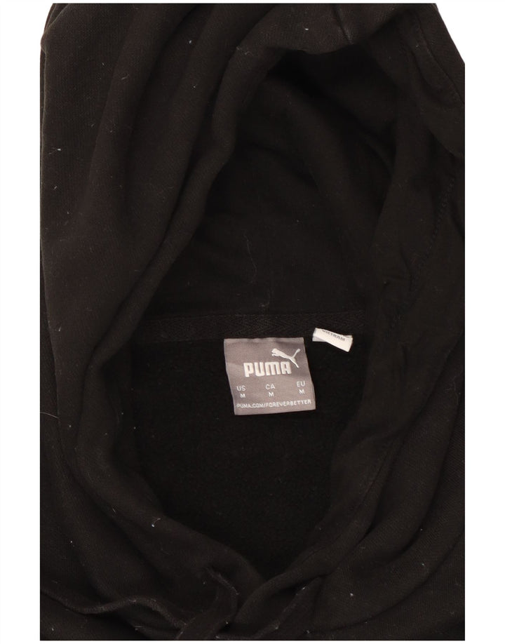 PUMA Jersey con capucha gráfica para hombre Algodón negro mediano