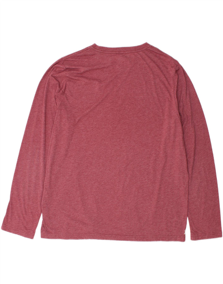 JOULES Mens Graphic Top Long Sleeve 2XL Red Polyester Vintage Joules and Second-Hand Joules from Messina Hembry 