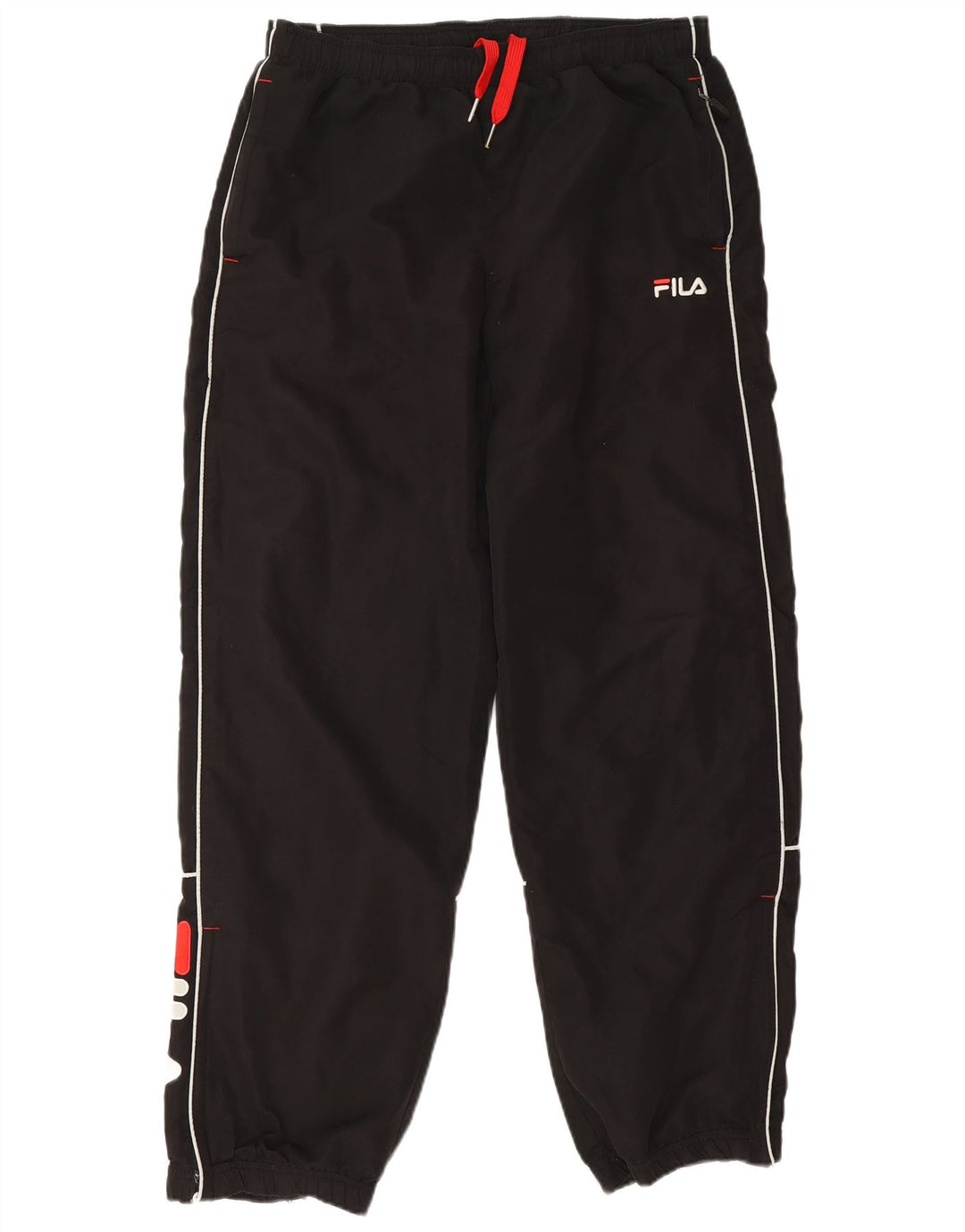 Fila Hombre Pantalones De Chándal Joggers Grande Poliéster Negro