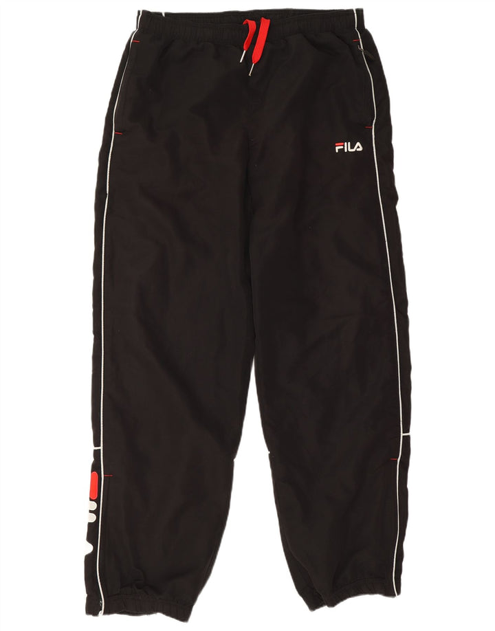 Fila Hombre Pantalones De Chándal Joggers Grande Poliéster Negro