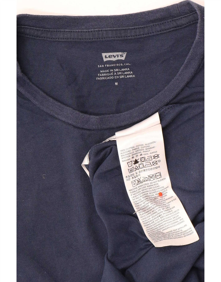 Levi's Hombre Camiseta Gráfica Top Medium Azul Marino Algodón