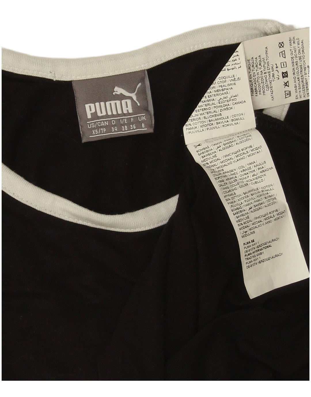 Puma Camiseta gráfica para mujer Top UK 8 Small Black Modal