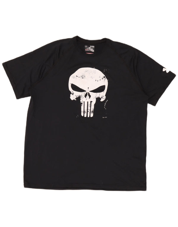 Under Armour Camiseta gráfica Heat Gear para hombre Top XL Poliéster negro