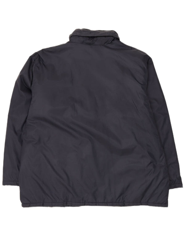 America Mens Hooded Windbreaker Jacket UK 42 XL Navy Blue Polyamide