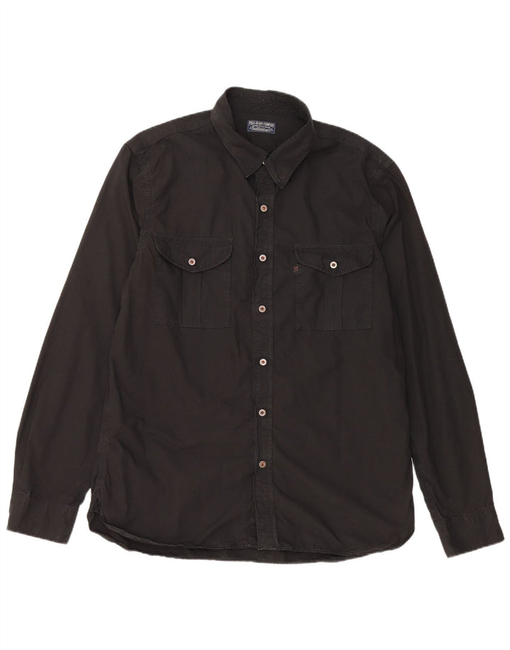 RALPH LAUREN Camisa para hombre Grande Algodón negro