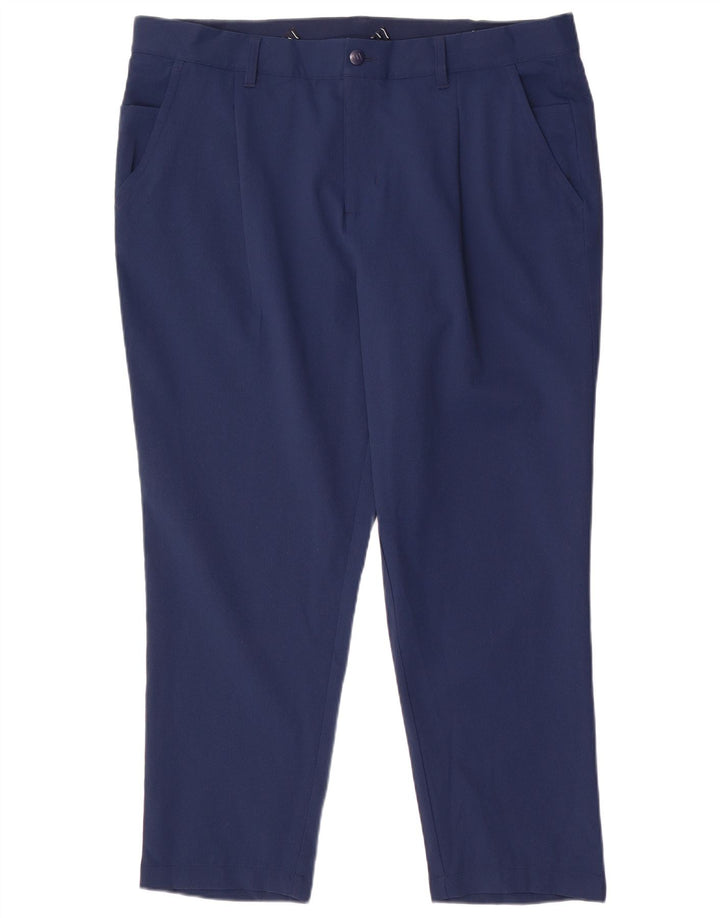 Adidas Pantalón Chino Pegged Para Hombre W38 L28 Poliéster Azul Marino