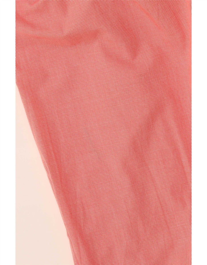 Chaps Camisa de ajuste clásico para hombre, talla 18, 2XL, algodón de pata de gallo rosa