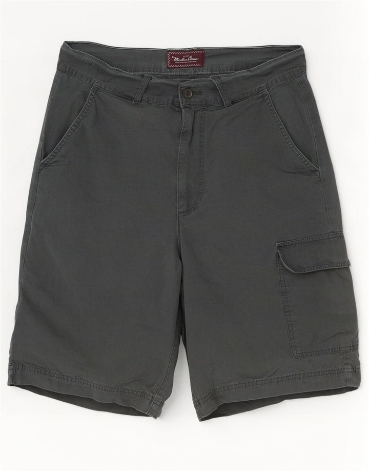 Marlboro Classics Pantalones cortos tipo cargo para hombre EU 50 Large W34 Algodón gris