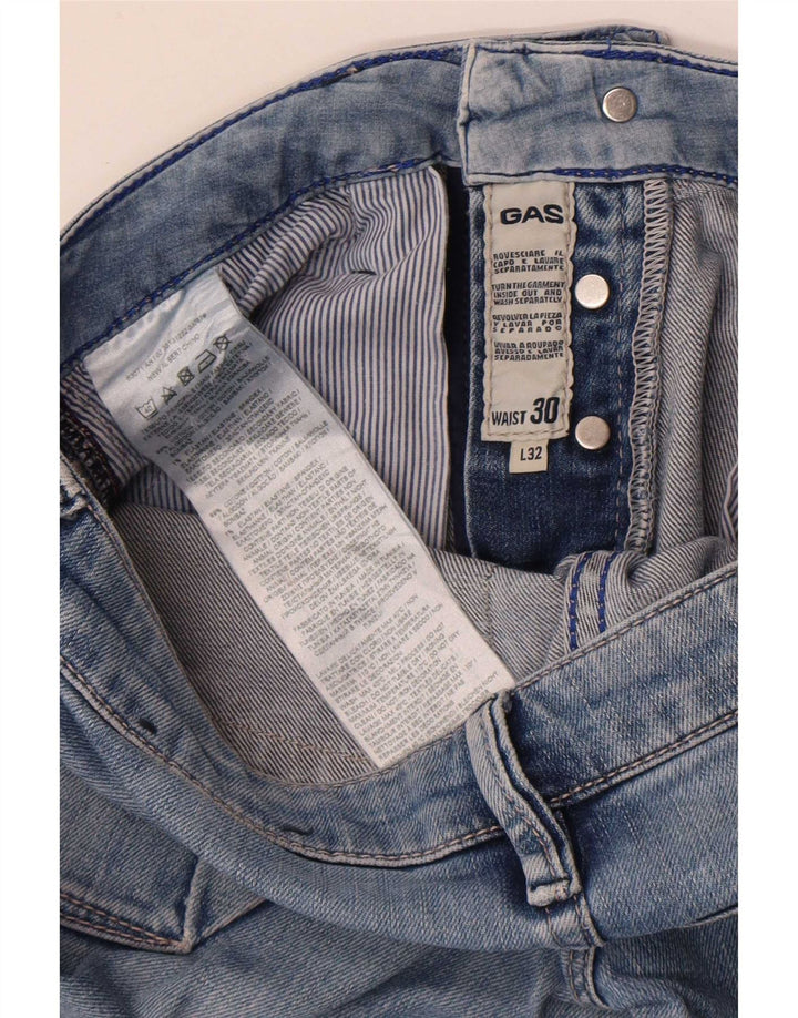 Vaqueros Slim Gas Hombre W30 L32 Algodón Azul