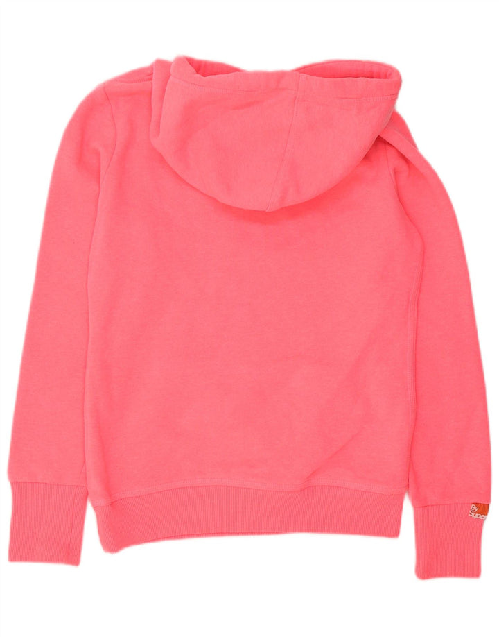 Superdry Jersey con capucha gráfica para mujer Reino Unido 10 Pequeño poliéster rosa