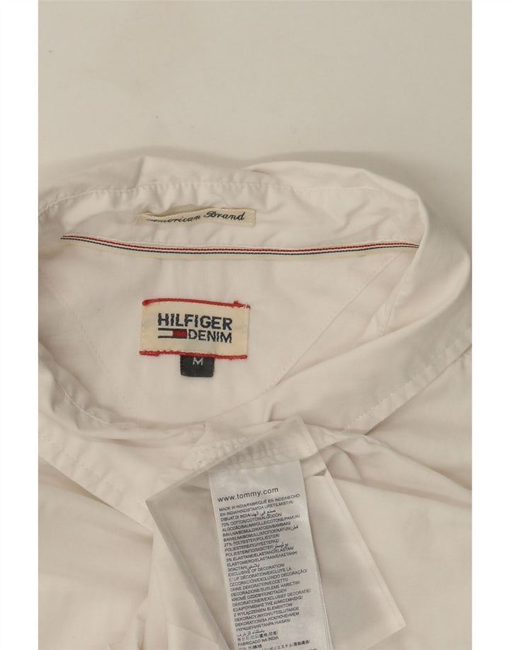 Tommy Hilfiger Camisa para mujer Reino Unido 12 Algodón blanco mediano