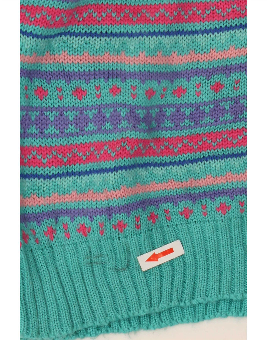 L.L.Bean Suéter tipo jersey con cuello redondo para hombre, talla grande, lana Fair Isle multicolor
