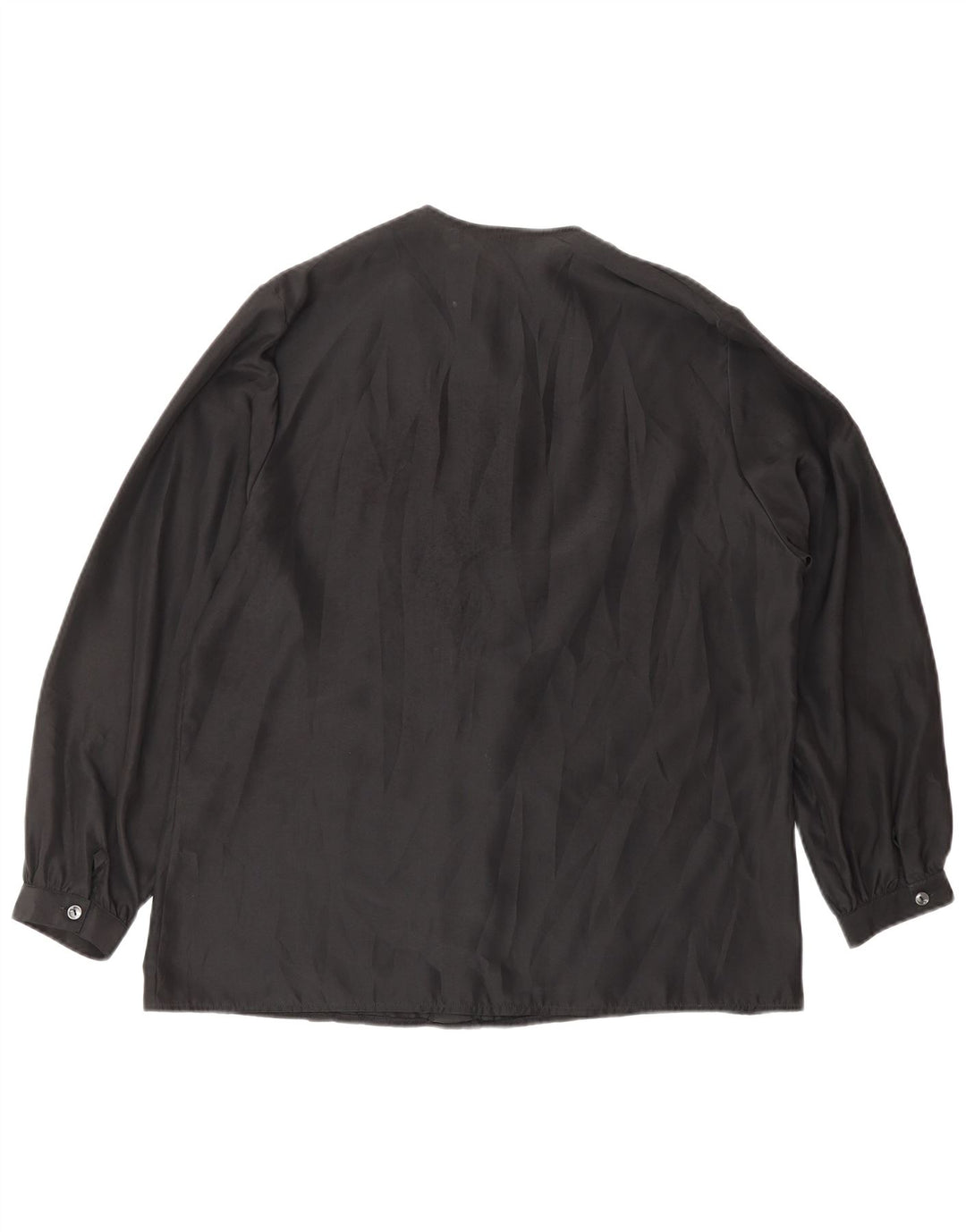 VINTAGE Blusa camisa mujer IT 46 Poliéster negro grande