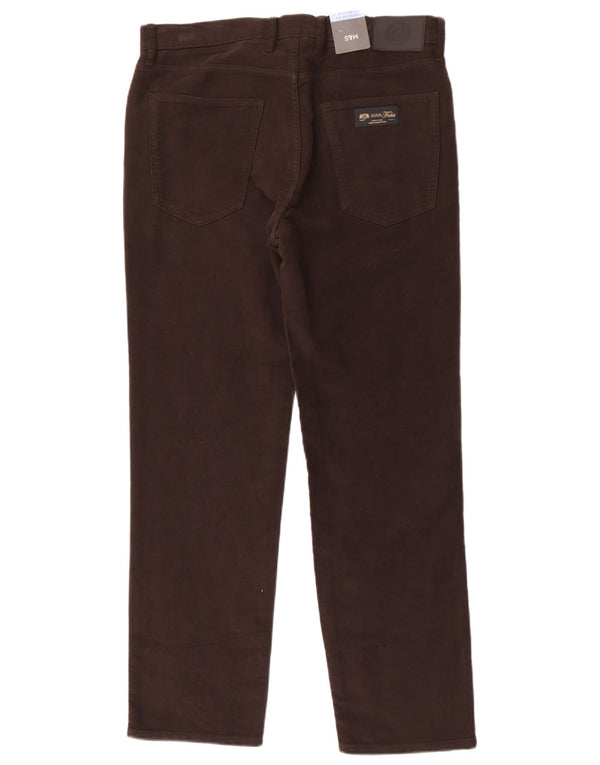 Marks & Spencer Pantalones informales rectos de corte regular para hombre W34 L31 Marrón