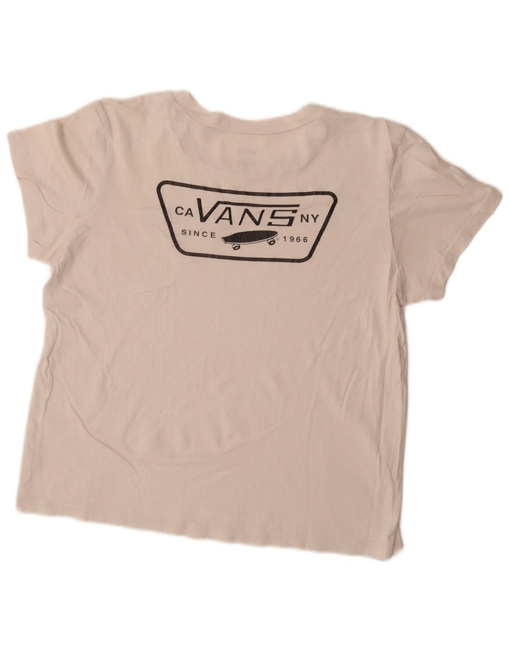 Vans Camiseta gráfica para mujer Top UK 46 Large White