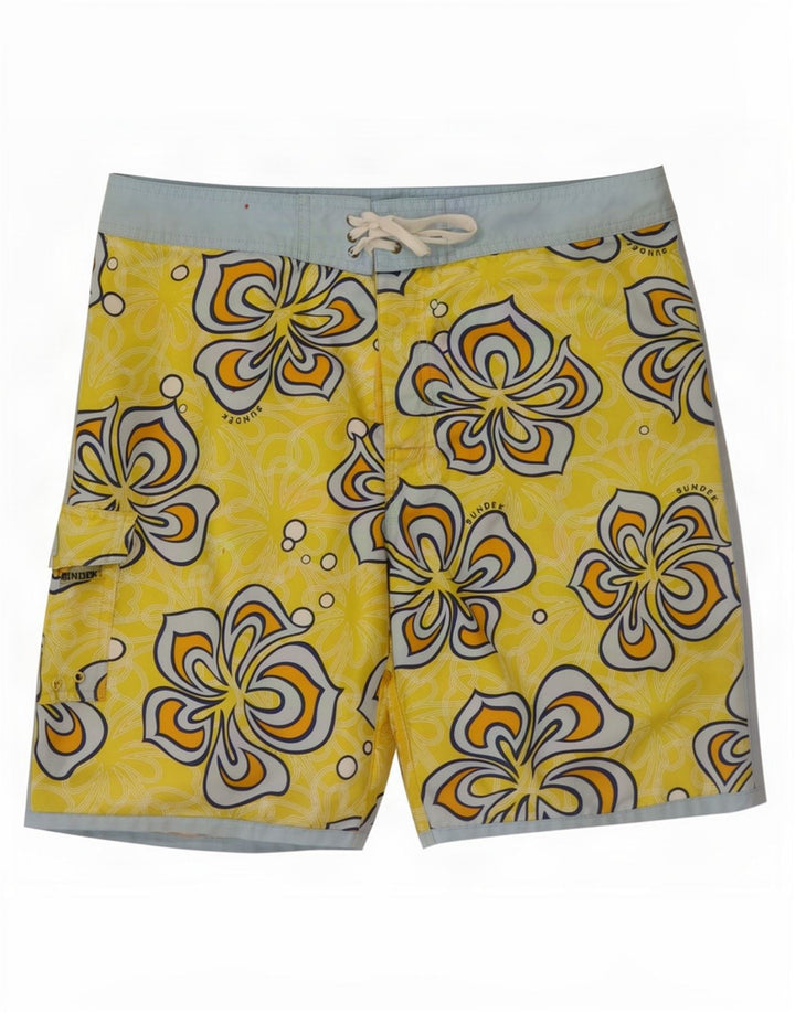 Sundek Bañador Hombre Poliéster Floral Amarillo Medio